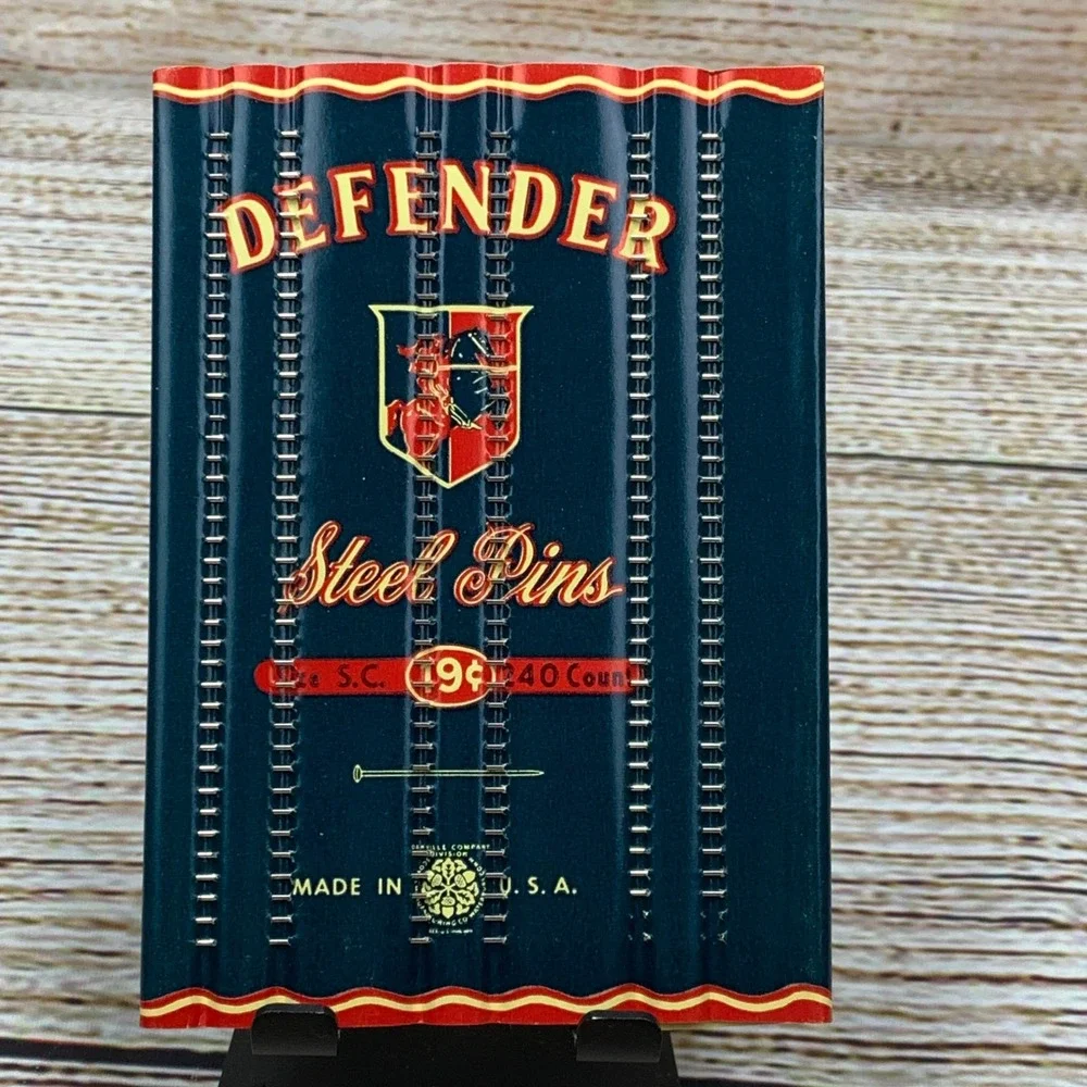 Defender Steel Pins Vintage Sewing Crafting Supplies 240‎ pc Carded Made in USA